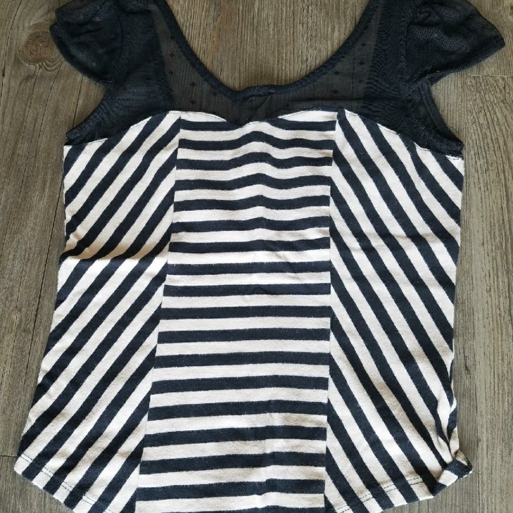 Sheer shoulders top